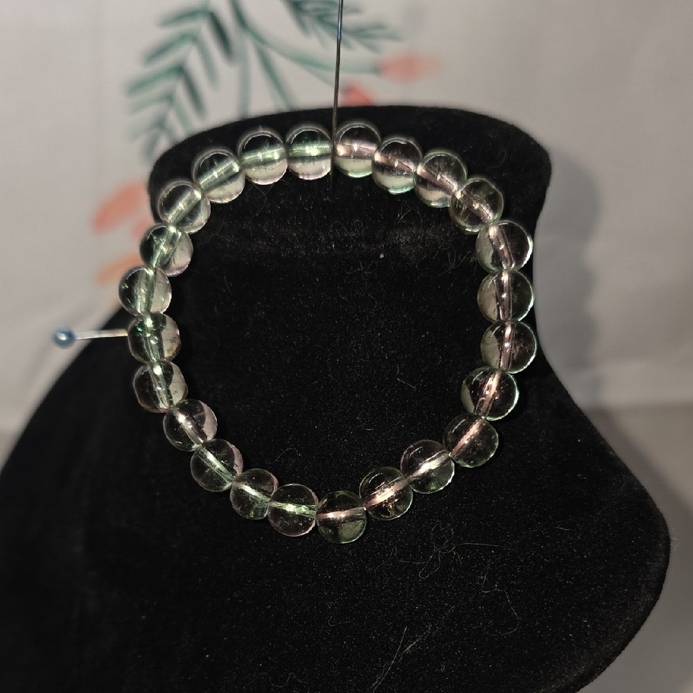 Elegant Clear Glass Beaded Bracelet